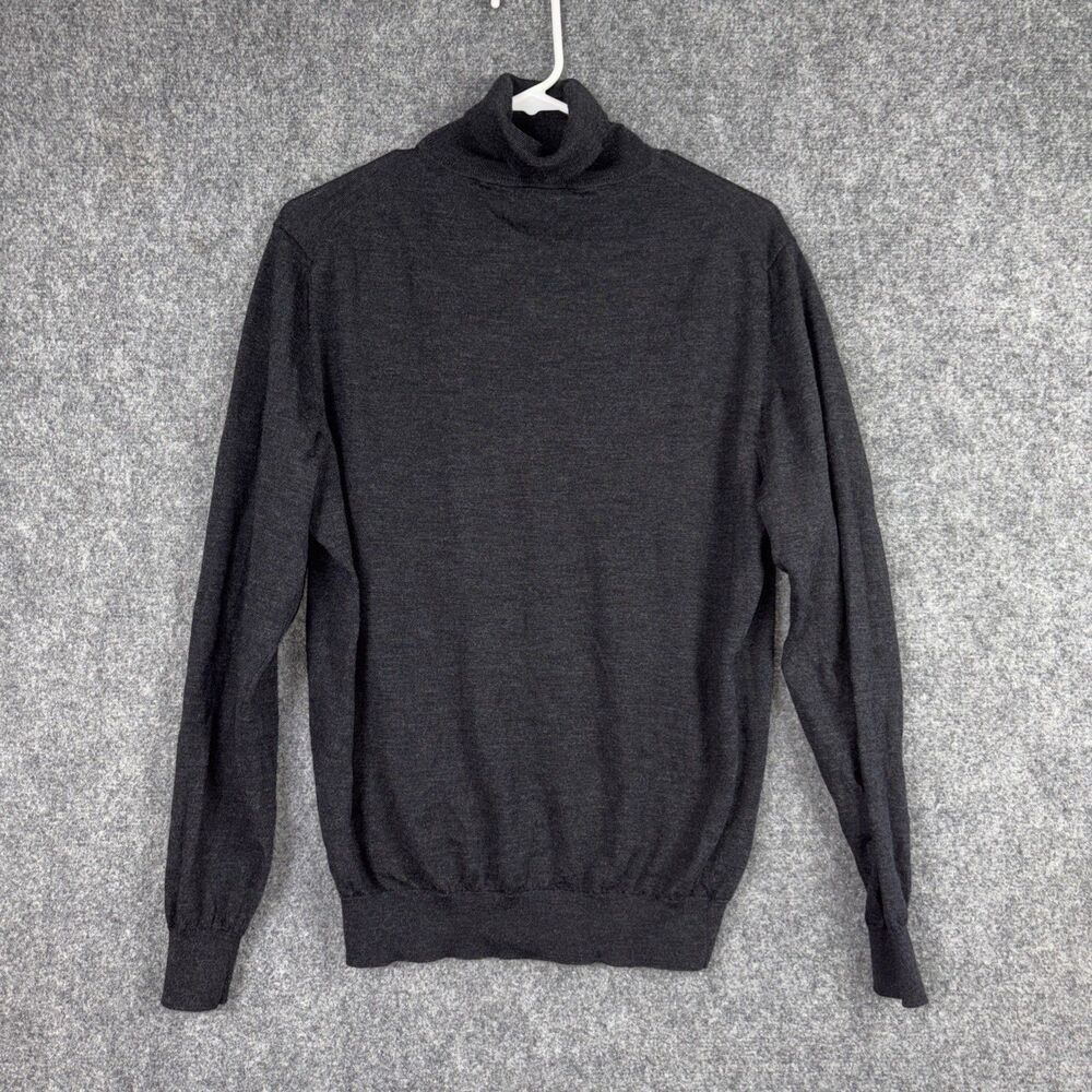 SuitSupply sweater Womens Size L Gray Merino Wool Turtleneck Long Sleeve